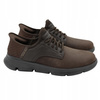 Buty męskie skórzane skechers brązowe wygodne wsuwane 205046/choc