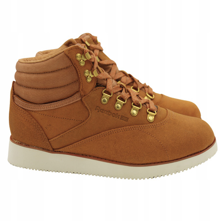 Buty Sneakersy Wysokie Damskie Na Zimę Wygodne Skórzane REEBOK