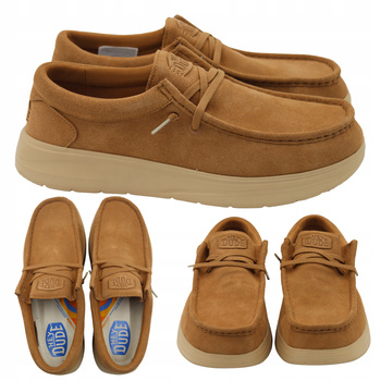 BUTY MĘSKIE LEKKIE MOKASYNY ZAMSZOWE HEYDUDE WALLY COMF SUEDE 419752IW