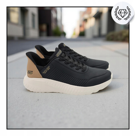 Buty męskie skechers 118305/blk wygodne lekkie wsuwane na co dzień 