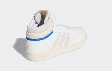 Buty Wysokie Białe Skóra Skórzane Wygodne ADIDAS HOOPS 3.0 MID