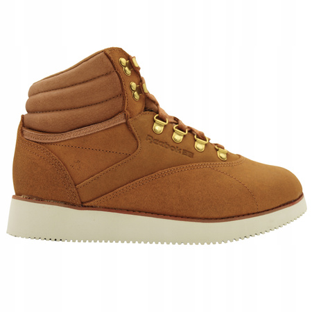 Buty Sneakersy Wysokie Damskie Na Zimę Wygodne Skórzane REEBOK