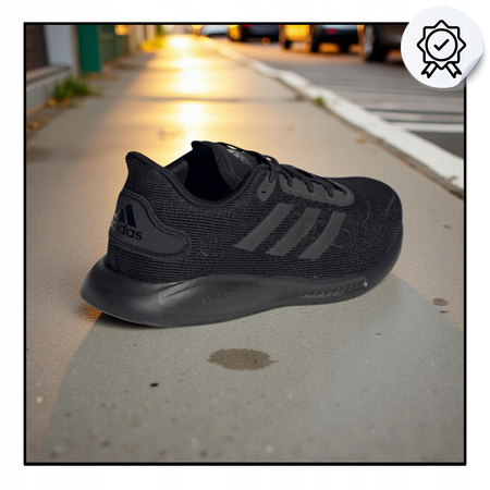 Buty Do Biegania Biegowe Męskie Czarne Wygodne ADIDAS GALAXAR RUM