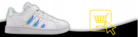 Buty dziecięce ADIDAS GRAND COURT FW1275 sportowe białe sneakersy