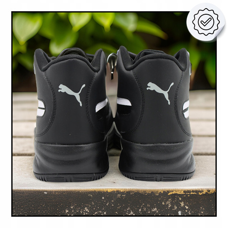 Buty Koszykarskie Męskie Wygodne Czarne Skórzane PUMA TRIPLE MID R. 41