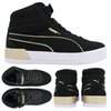 Buty Damskie PUMA CARINA Czarne Wysokie Wygodne Rzep 