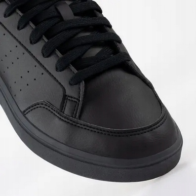 Buty Tenisówki Męskie Czarne Skóra Wygodne ADIDAS NOVA COURT