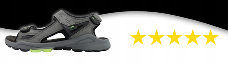 Sandały Na Lato Męskie Wygodne Lekkie DK 8137 GRAY/LEMON