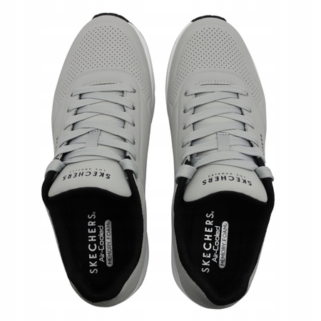 Buty męskie skechers jasnoszare wygodne lekkie sneakersy 52458/lgbk 