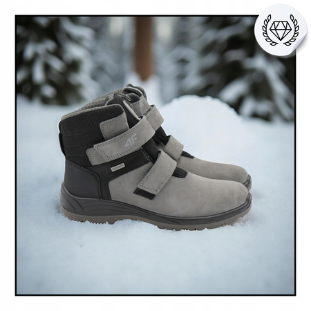 BUTY DZIECIĘCE 4F WYSOKIE WYGODNE NA JESIEŃ ZIMĘ JOBMW252 25S