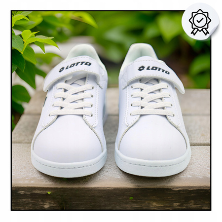 BUTY DZIECIĘCE SPORTOWE BIAŁE KOMUNIJNE WYGODNE LOTTO 2600271K 1059
