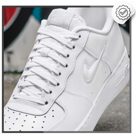 Buty Męskie NIKE AIR FORCE 1 Sneakersy Sportowe JEWEL Wygodne Białe