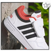 Buty Dziecięce Sneakersy Sportowe Białe Trampki Skóra ADIDAS HOOPS