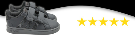 Buty dziecięce czarne adidas Grand Court GW6233 