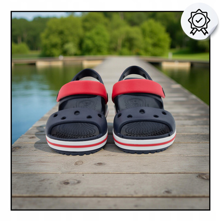 SANDAŁKI DZIECIĘCE LEKKIE WYGODNE GRANATOWE CROCS CROCBAND 12856485 