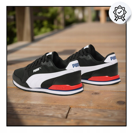 Buty sneakersy męskie WYGODNE PUMA ST RUNNER CZARNE 