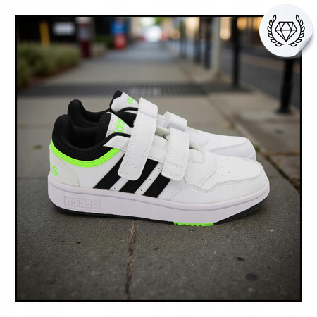 Buty dziecięce sportowe ADIDAS HOOPS biały Na Rzepy 