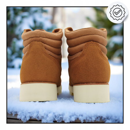 Buty Sneakersy Wysokie Damskie Na Zimę Wygodne Skórzane REEBOK