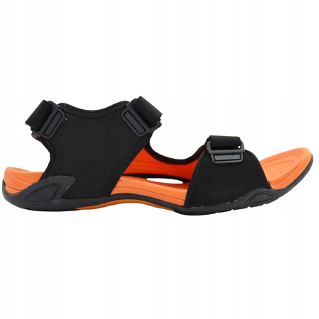 Sandały Damskie Młodzieżowe Lekkie Wygodne DK 3431 BLK/ORANGE