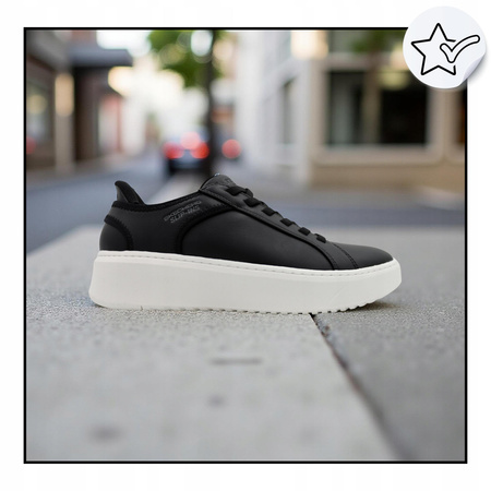 Buty męskie skechers wygodne lekkie wsuwane na co dzień 183177/blk 
