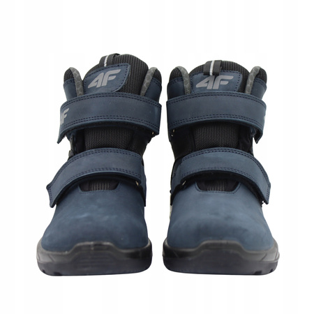 BUTY DZIECIĘCE 4F WYGODNE ZE SKÓRY WYSOKIE NA JESIEŃ ZIMĘ JOBMW25231S