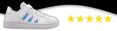 Buty dziecięce ADIDAS GRAND COURT FW1275 sportowe białe sneakersy