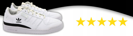 BUTY MĘSKIE sportowe białe ADIDAS FORUM Skórzane