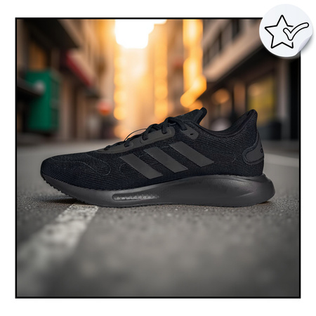 Buty Do Biegania Biegowe Męskie Czarne Wygodne ADIDAS GALAXAR RUM