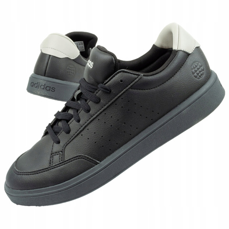 Buty Tenisówki Męskie Czarne Skóra Wygodne ADIDAS NOVA COURT