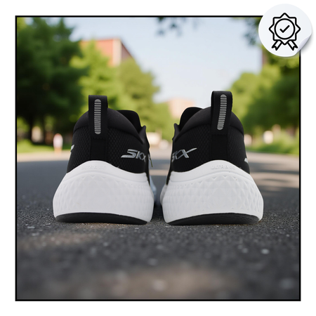 Buty sportowe męskie do biegania lekkie wygodne skechers 246086/bkw 