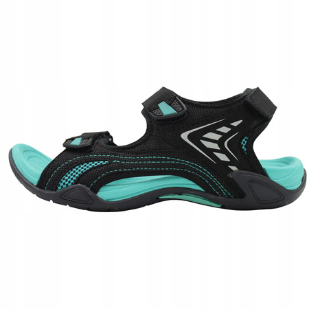 Sandały Damskie Outdoorowe Wygodne Lekkie Na Lato DK 3431 BLK/TURQ