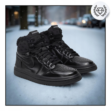 BUTY DAMSKIE ZIMOWE BOTKI WYSOKIE NIKE AIR JORDAN DC7723 001 CZARNE