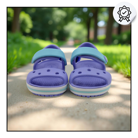 Sandały dziecięce lekkie wygodne fioletowe crocs crocband 128565q6 