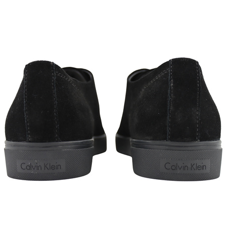 Buty Trampki Sneakersy Czarne Skóra Wygodne Niskie CALVIN KLEIN BLACK