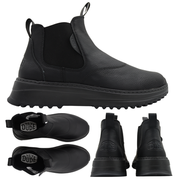 Buty męskie sztyblety czarne wygodne lekkie heydude 44293-060