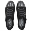 Buty Trampki Sneakersy Czarne Skóra Wygodne Niskie CALVIN KLEIN BLACK