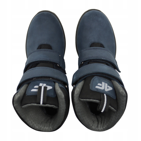 BUTY DZIECIĘCE 4F WYGODNE ZE SKÓRY WYSOKIE NA JESIEŃ ZIMĘ JOBMW25231S 