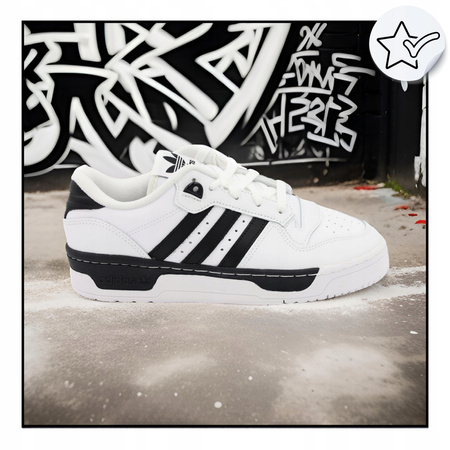 BUTY MĘSKIE SPORTOWE SNEAKERSY SKÓRA ADIDAS RIVALRY LOW ID8413 r. 44 2/3