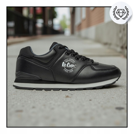 Buty Męskie Miejskie Lekkie Codzienne Wygodne Czarne LEE COOPER
