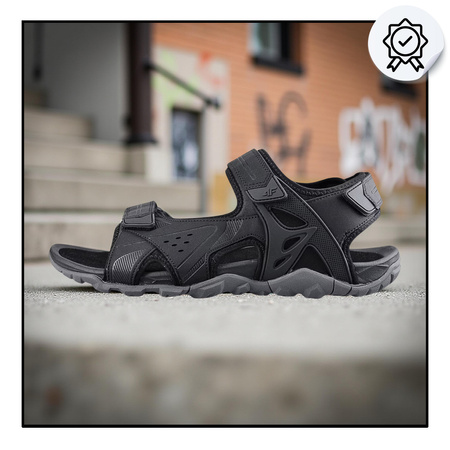 Sandały Buty Męskie Lekkie Wygodne Czarne 4F 4FSS23FSANM027 20S