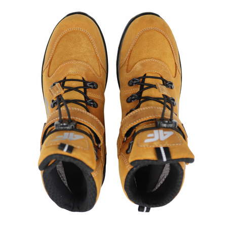 BUTY DZIECIĘCE 4F WYGODNE ZE SKÓRY WYSOKIE NA JESIEŃ ZIMĘ JOBMW251 83S 