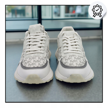 Buty Sneakersy Wygodne Męskie Sportowe Białe Skórzane MICHAEL KORS 