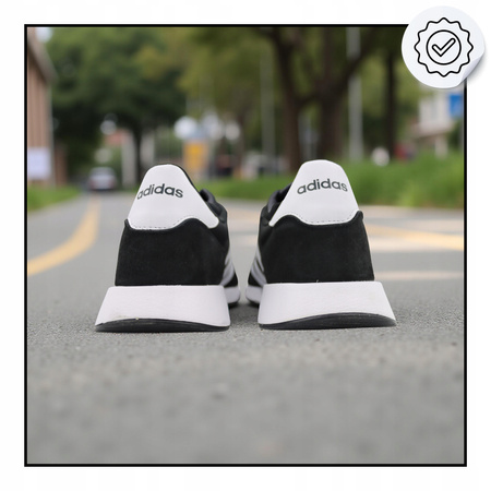 BUTY MĘSKIE SPORTOWE WYGODNE CZARNE SNEAKERSY ADIDAS RUN FZ0961 