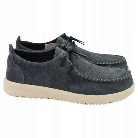 BUTY MĘSKIE LEKKIE MOKASYNY ZAMSZOWE HEYDUDE NXT MOC 43772 0OH