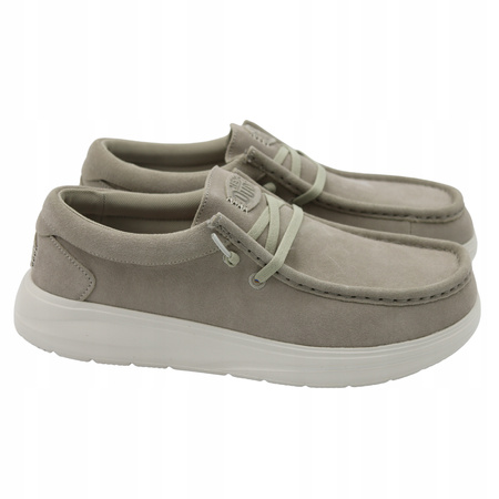 BUTY MĘSKIE LEKKIE MOKASYNY ZAMSZOWE HEYDUDE WALLY COMF SUEDE 419751SN