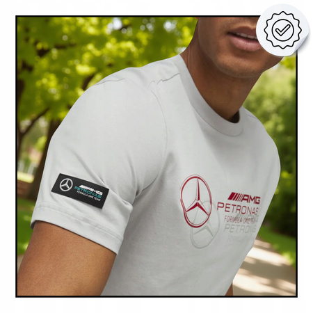 KOSZULKA MĘSKA SZARA PUMA MAPF1 LOGO 53848202 r. S