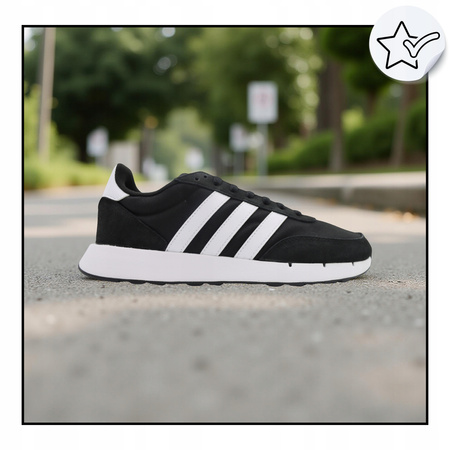 BUTY MĘSKIE SPORTOWE WYGODNE CZARNE SNEAKERSY ADIDAS RUN FZ0961 