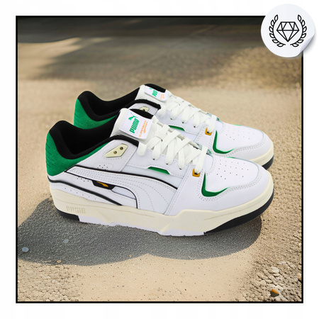Buty Męskie Sportowe Skóra Białe Wygodne PUMA SLIPSTREAM BBALL R. 44,5