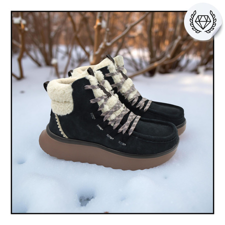 Buty damskie lekkie wygodne ocieplane na jesień zimę heydude 4436700w 