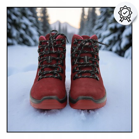 BUTY DAMSKIE 4F WYGODNE TREKKINGOWE WYSOKIE NA JESIEŃ ZIMĘ OBDH253 60S 